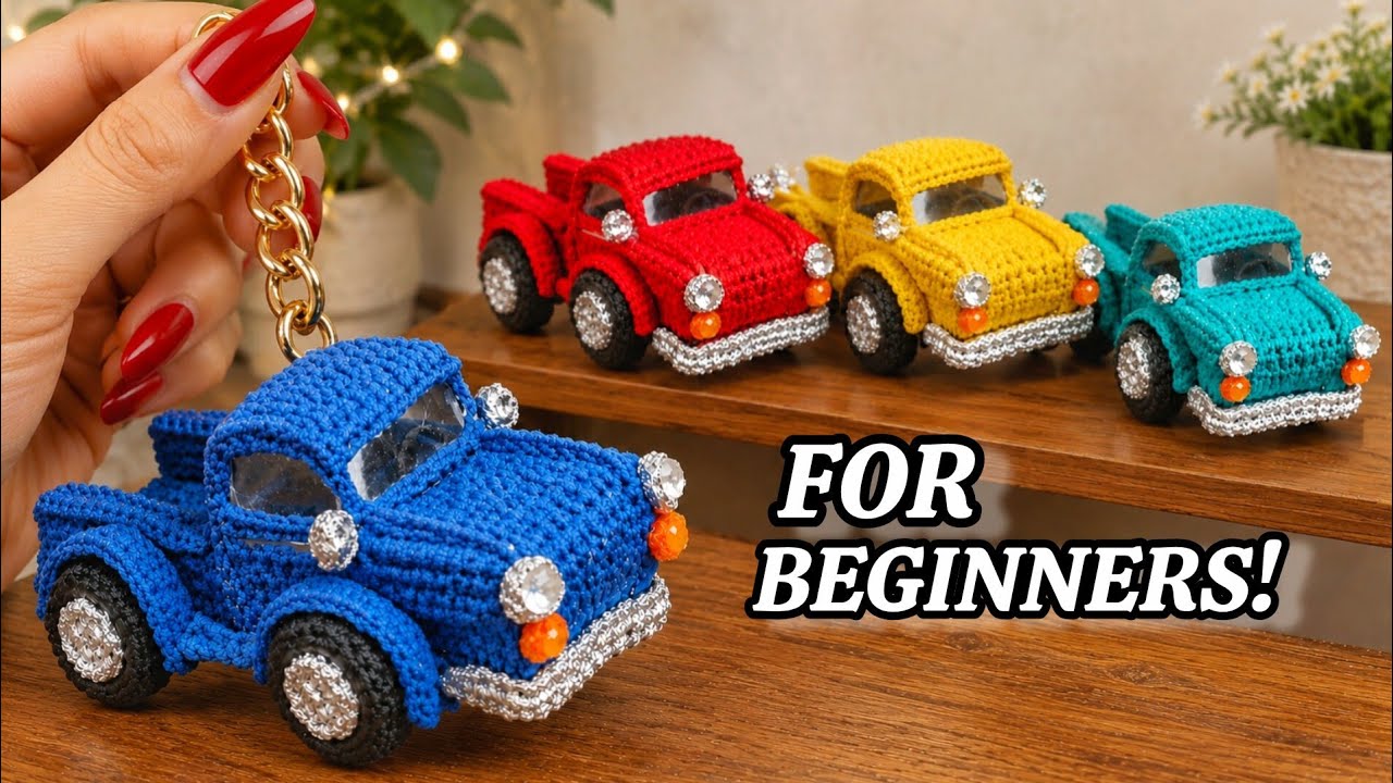 So Easy 😱This Tiny Crochet Cute Vintage CAR Went VIRAL! Easy