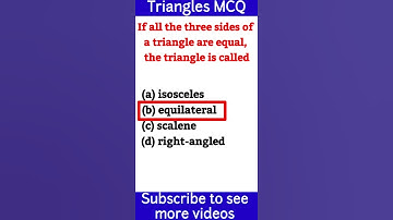 Class 9 Maths | Chapter 7 | Triangle Mcq|Ncert Maths #Shorts
