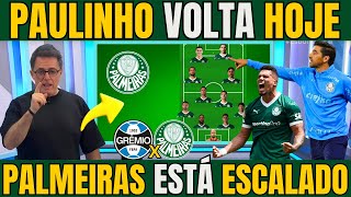 PAULINHO VOLTA A JOGAR HOJE CONTRA O GREMIO BUSCANDO MINUTAGEM PARA CHEGAR BEM NA FINAL DA LIBERTA