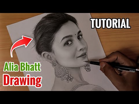 How to Draw Alia Bhatt Step by Step Easy | Drawing Alia bhatt | Tutorial  for Beginners 😯 - YouTube