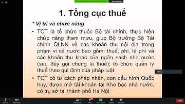 Bài 28: Tổng Cục thuế
