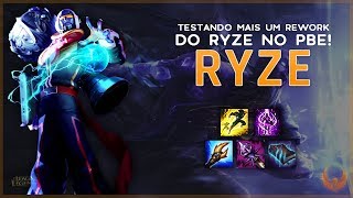 TESTANDO MAIS UM REWORK DO RYZE NO PBE! *FACILITARAM O CHAMPION* - RYZE MID GAMEPLAY [PT-BR]