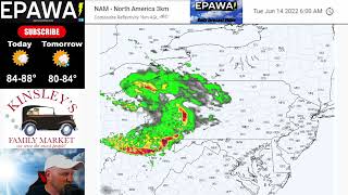 Daily forecast video for Monday June 13th, 2022