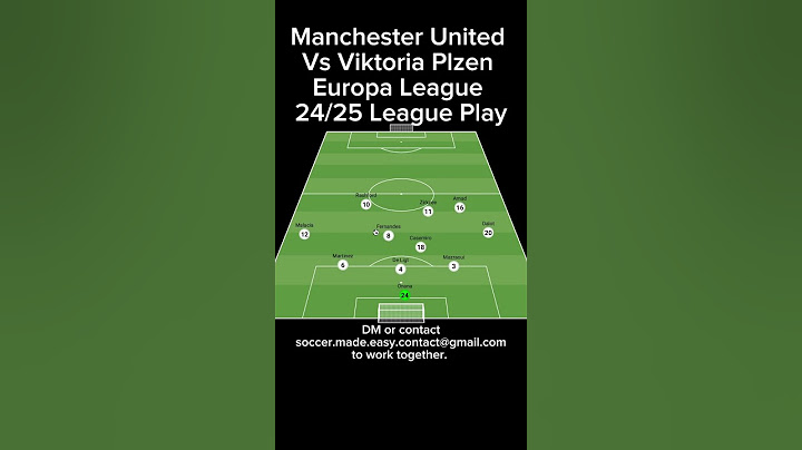 Manchester United Vs Viktoria Plzen Europa League 24/25 League Play