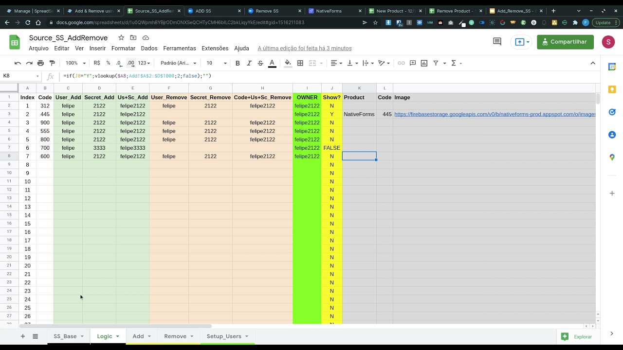 Delegating entries management on SpreadSimple with NativeForms + Google Sheets