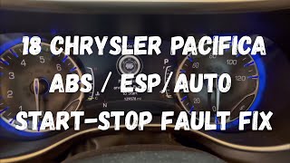 2018 Chrysler Pacifica ABS, Auto Start/Stop and ESP Fault Solved. 
