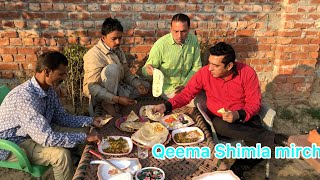 Qeema Shimla mirch banai |