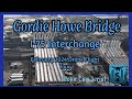 Aerial view of gordie howe bridge i75 interchange construction  drone footage feb 2024