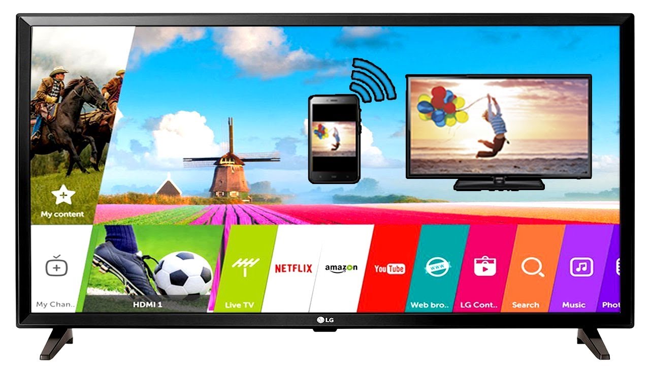 تأمين الاتصال اللاسلكي بين الجهاز وتلفزيون LG لانعكاس الشاشة
