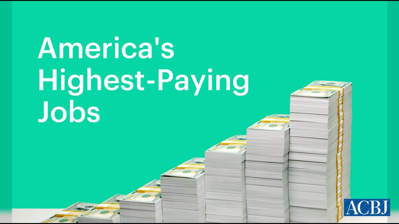 Best Paying Jobs In Las Vegas The 100 highest-paying jobs in America | The Business Journals - YouTube