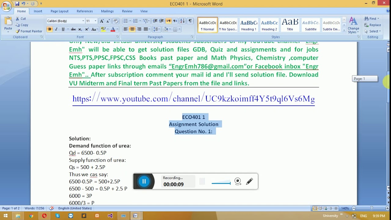 ECO401 1 Assignment Solution By Engr Emh