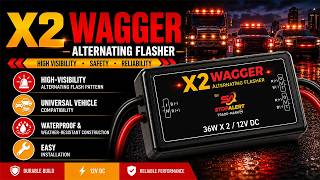 X2 Wagger Alternating Flasher | High-Visibility Warning Signal | Stop-Alert
