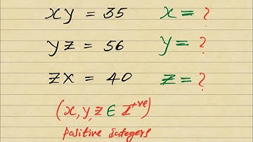 Maths Olympiad Example | A Nice Algebra Problem | Find X, Y, and Z 