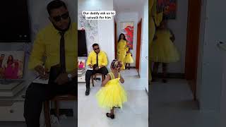 Our daddy ask us to catwalk  for him