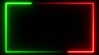 Red & Green Rectangle Neon Frame Seamless Loop