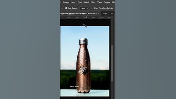 How to place a logo onto a bottle in Photoshop - Short Photoshop Tutorial #shorts