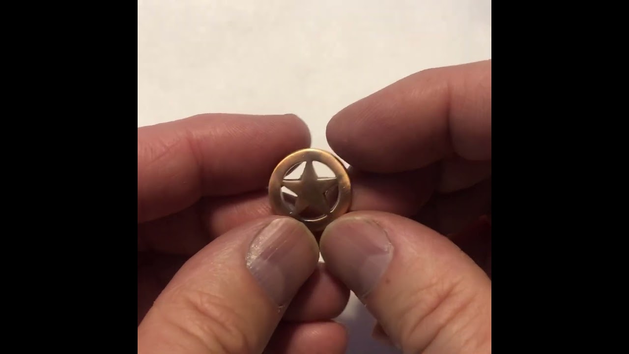 LoneStar lapel Pin Sheriff Badge Old West Cowboy Range Copper Color Design #lapelpin #lonestar #pin