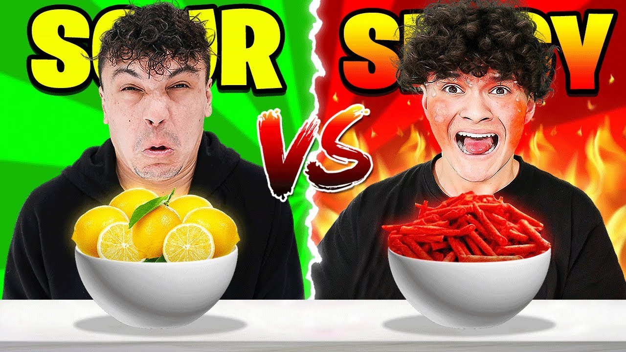 SPICY FOOD VS SOUR FOOD CHALLENGE EXTREME YouTube SPICY FOOD VS SOUR FOOD CHALLENGE EXTREME YouTube