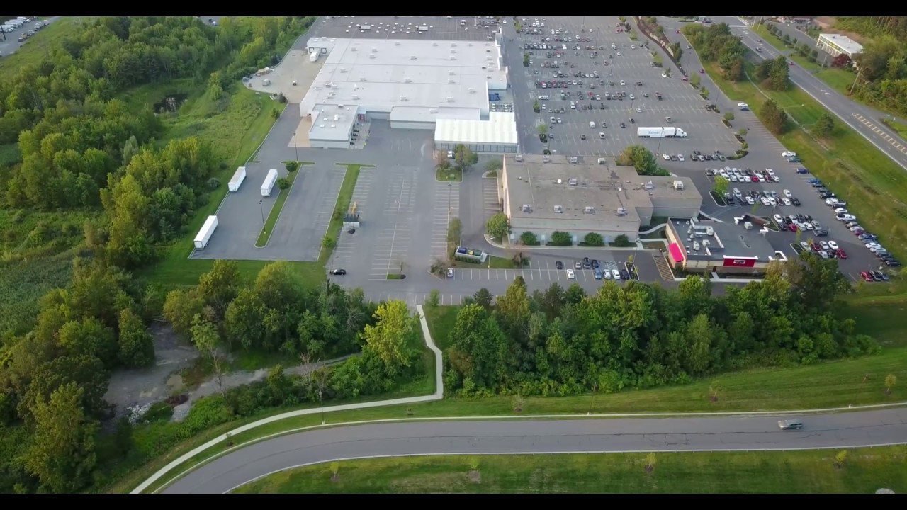 Walmart and the FedEx Rensselaer distribution center from above. YouTube