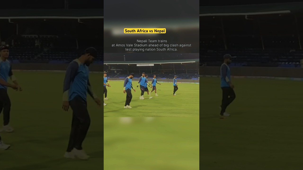 Nepali Team practicing for the 3rd group stage match. 