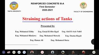 رابعة انشاءات - سكشن 3 - ايجاد القوى الداخلية لمعظم الخزانات - Straining actions of tanks