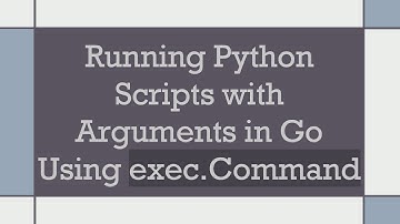 Running Python Scripts with Arguments in Go Using exec.Command