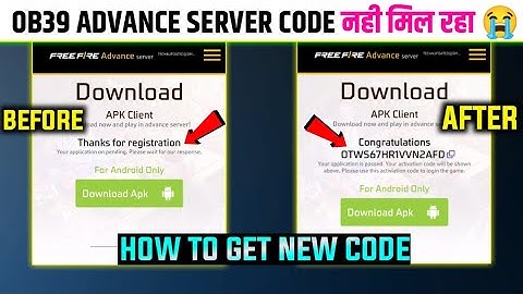 ACTIVATION CODE PROBLEM SOLUTION 🔥 FF OB39 ADVANCE SERVER CODE NOT SHOWING| THANKS FOR REGISTRATION