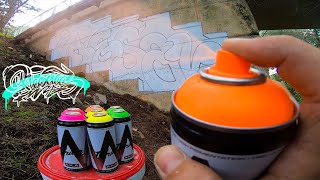 RESAKS  ☢ Testing FLUOR Spray Paint Of Aka COLORS ☢ [ Graffiti Letters ]