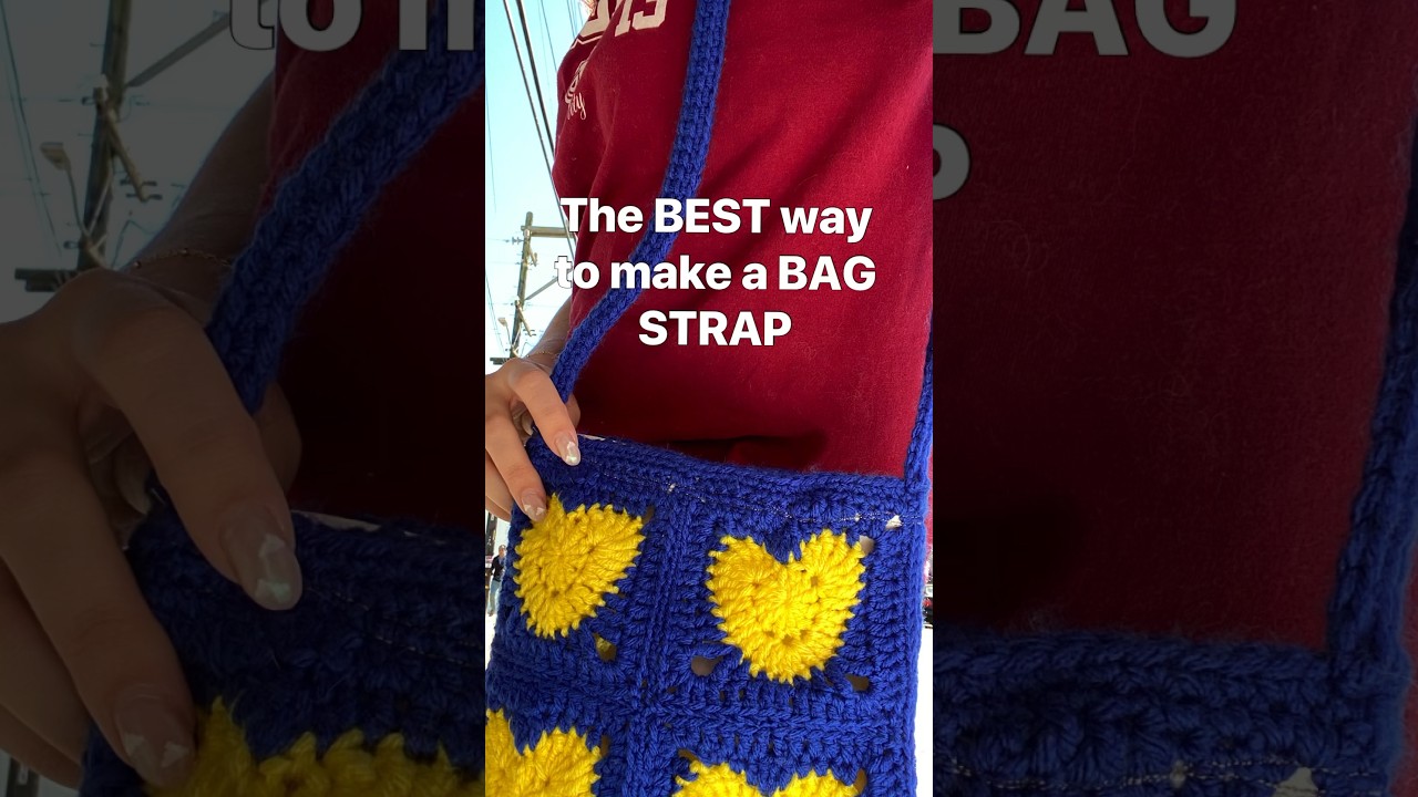 The BEST WAY to make a bag strap! (Tunisian stitch) sub for crochet content :)