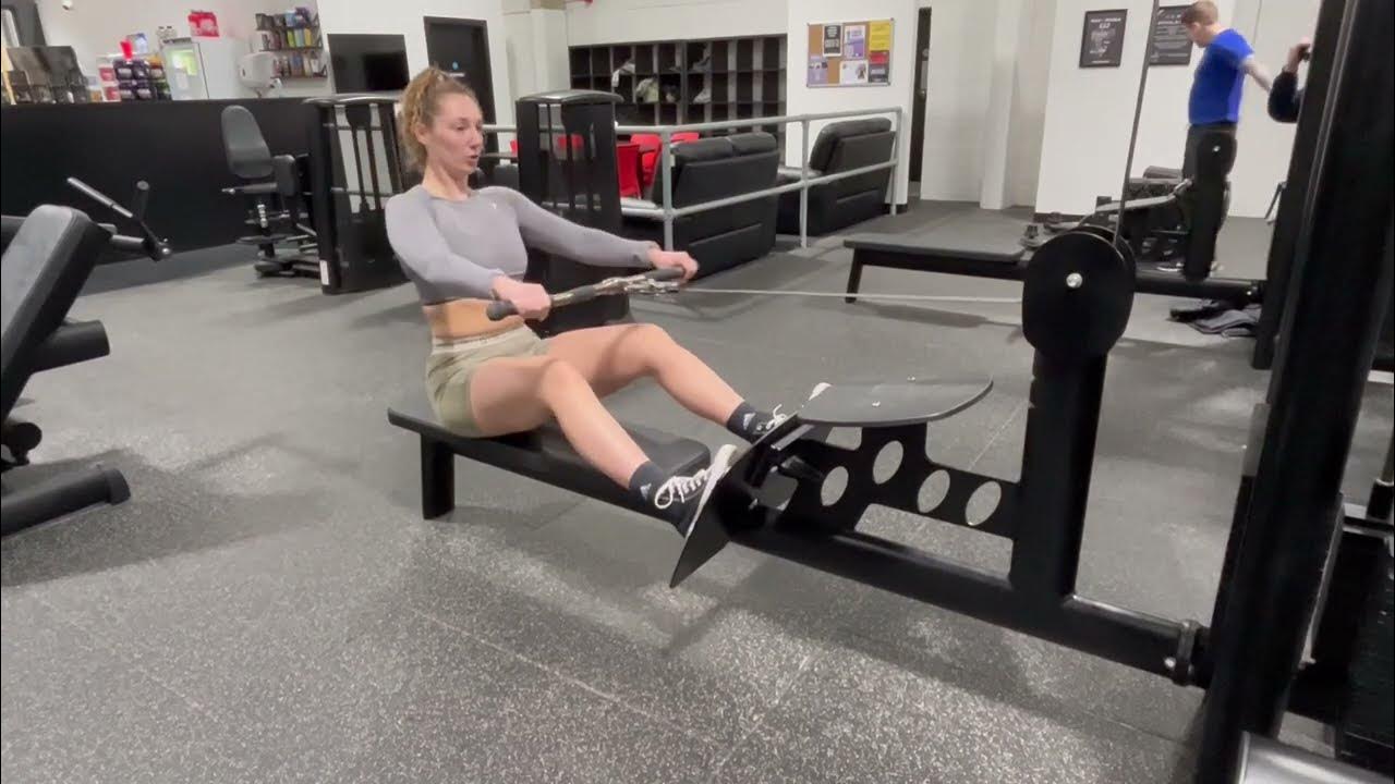 Seated Straight bar row YouTube