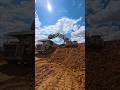 Diesel Liebherr R9300 Excavator Loading Terex Haul Truck