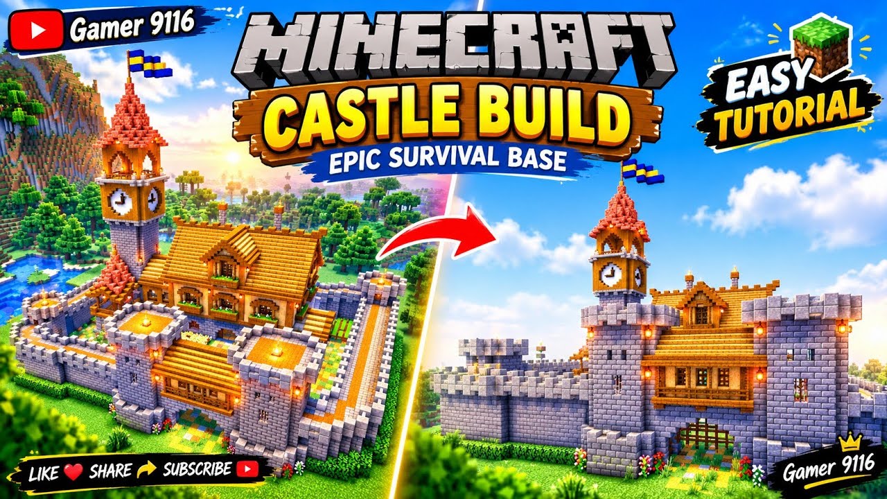 Minecraft Build Tutorial Medieval Inn 🔥 Minecraft Castle Build Tutorial 🏰 | Epic Medieval Castle in Minecraft ...