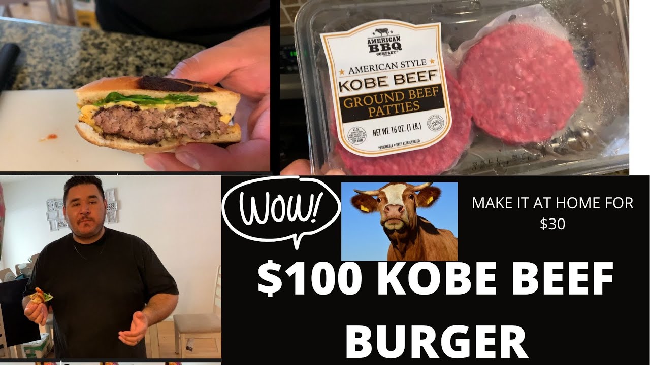 $100 Kobe Beef Burgers Taste Test - YouTube