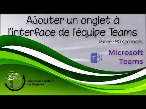 Office 365 : Teams - Création d'un onglet personnalisé