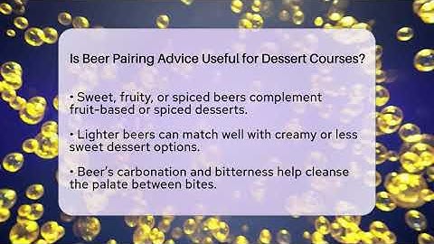 Is Beer Pairing Advice Useful for Dessert Courses? | The Pint Guy