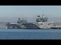 HMS Queen Elizabeth meets HMS Prince of Wales in Portsmouth for the first time - 4th Dec 2019