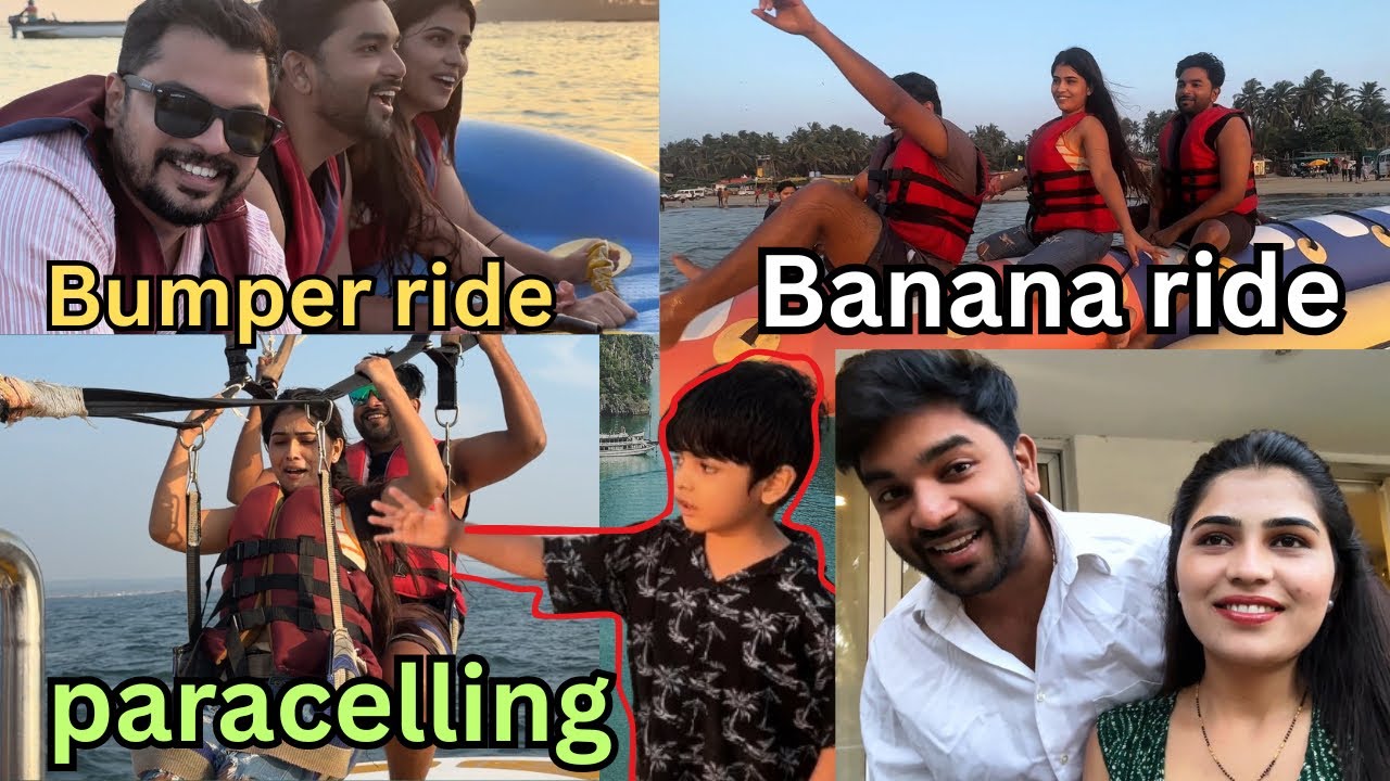  Family ची सर्वात Dangerous Trip! 😱 Banana Ride & Parasailing bumper ride | vishal chi Mayra❤️