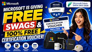 Claim Your FREE Microsoft Certification Voucher NOW! | Microsoft Fabric Data Days 2026 (100% FREE) 😱 screenshot 1
