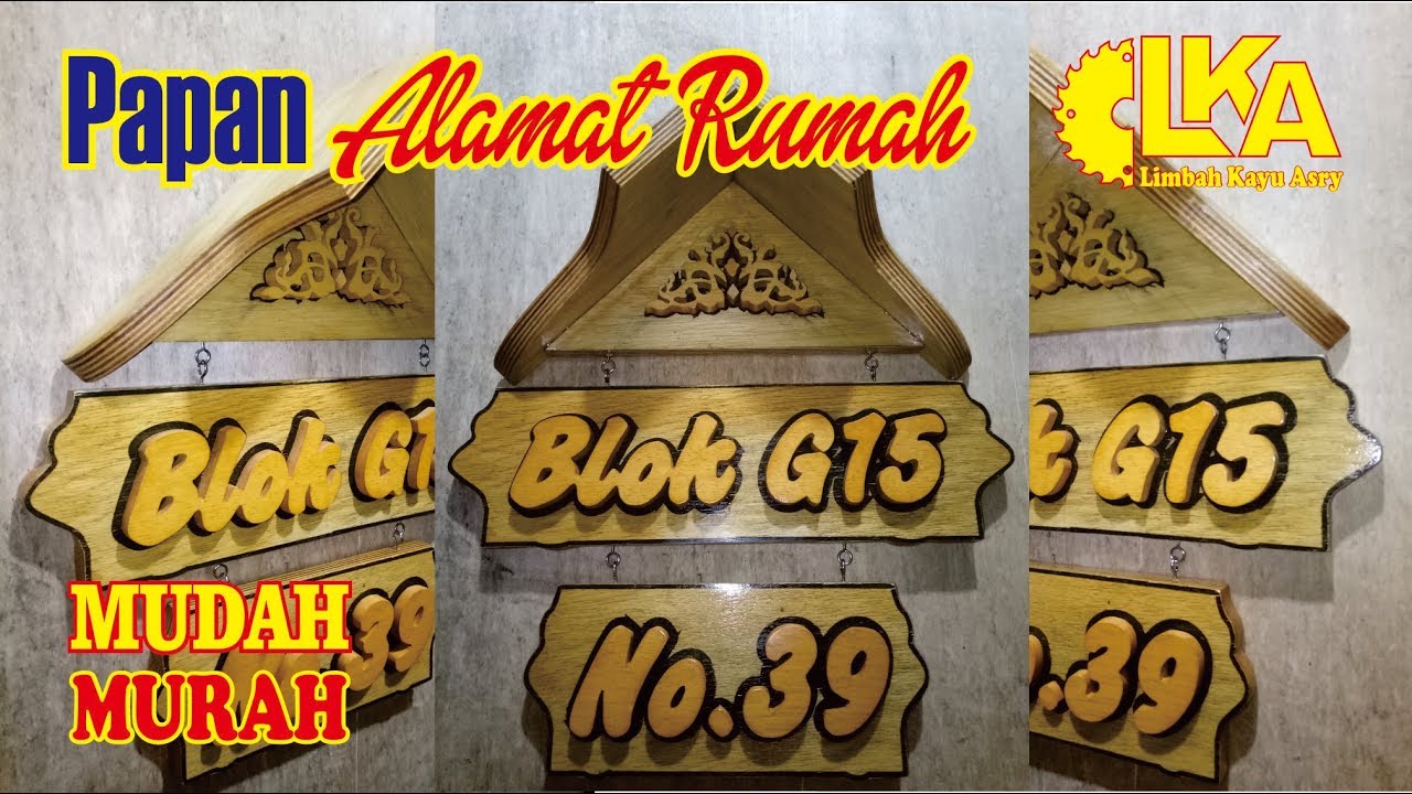  Papan  Alamat Rumah dari Kayu  Bekas YouTube