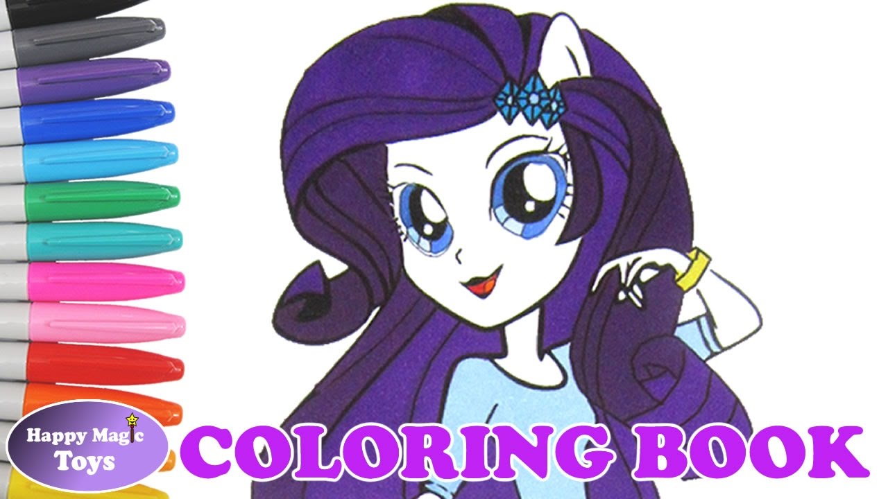 My Little Pony Coloring Book Rarity Equestria Girls MLP Happy Magic ...