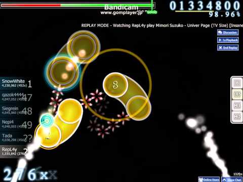 osu! 三森すずこ-ユニバーページ（TVサイズ）【Insane】【アウトブレイク･カンパニー】