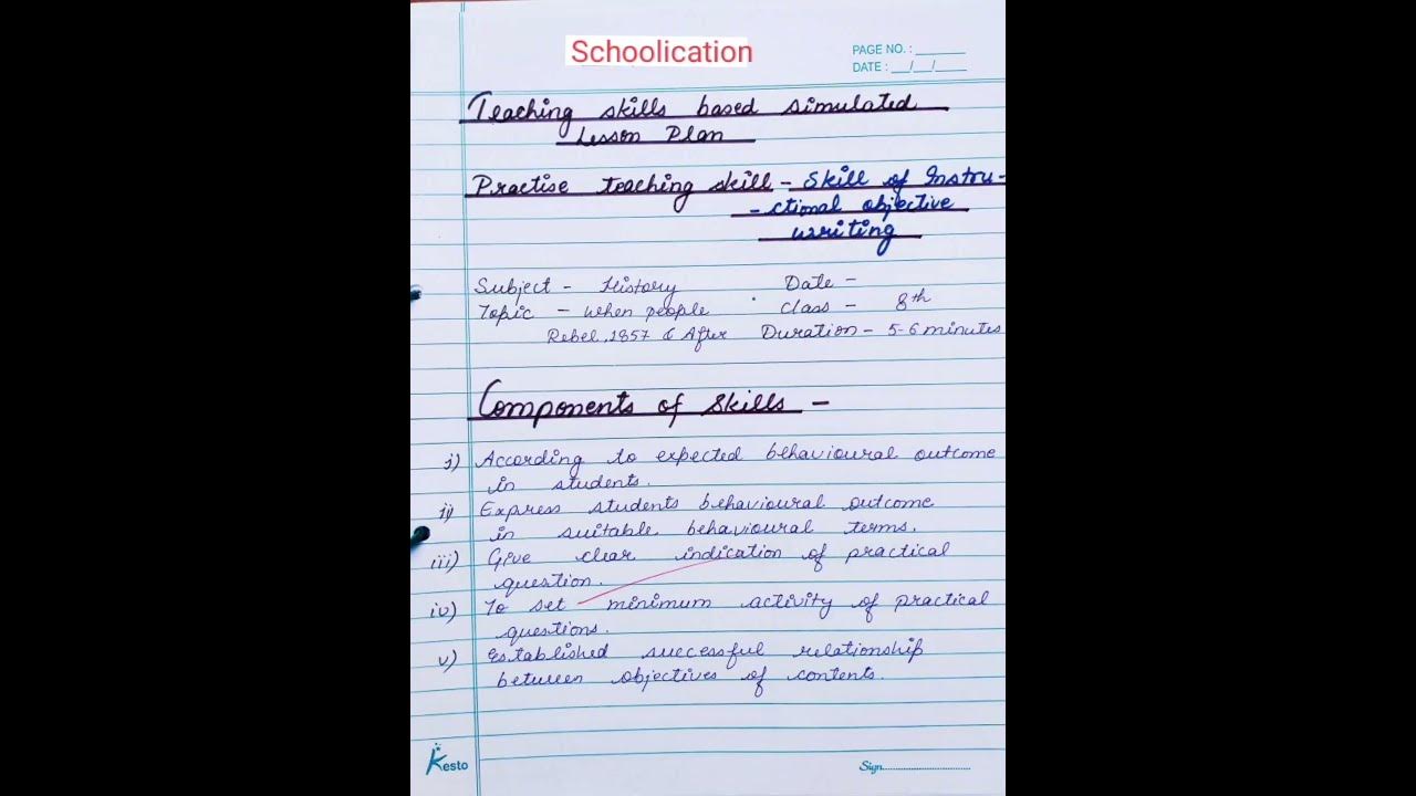 b-ed-micro-teaching-lesson-plan-objective-writing-skill-ncert