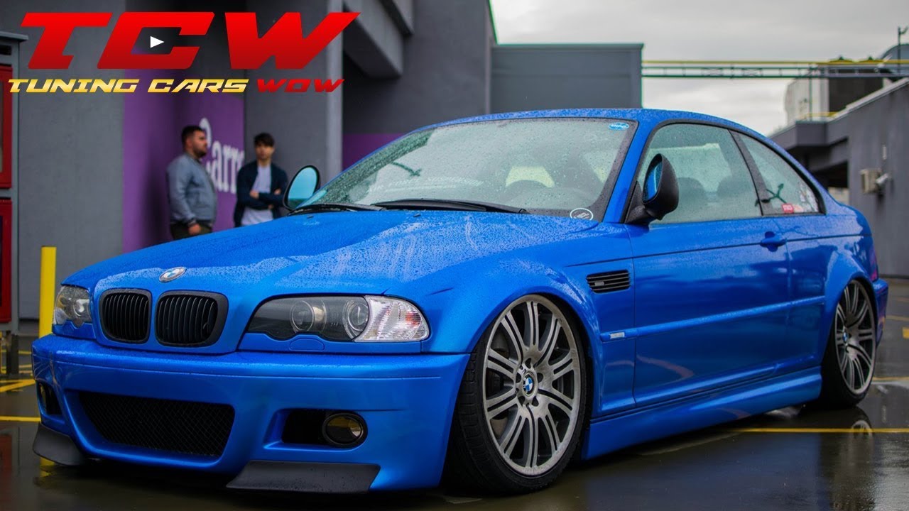 Blue Bmw E46 Bagged M3 Look Tuning Project by Valentin 