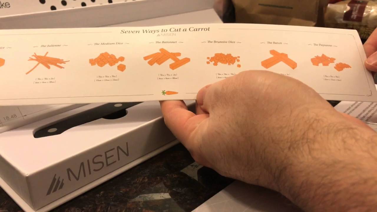 Misen Chef's Knife Unboxing and First Test - YouTube
