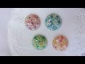 【UVレジン】ヘアアクセサリーにぴったり！直径30ミリ 華やかなUVレジンカボションの作り方