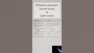 Difference Between sound waves and light waves #waves #shorts