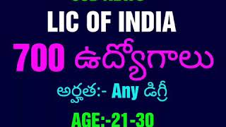 LICలో 700 ఉద్యోగాలు-Assistant Adminstrative Officer-qualification degree-mahesh uma job news