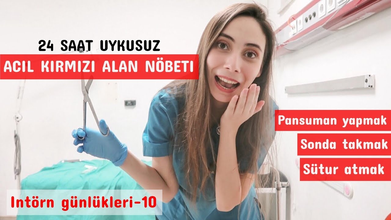 ACİL ' de KIRMIZI ALAN NÖBETİ | Nöbette neler yapıyoruz? | İntörn günlükleri-10
