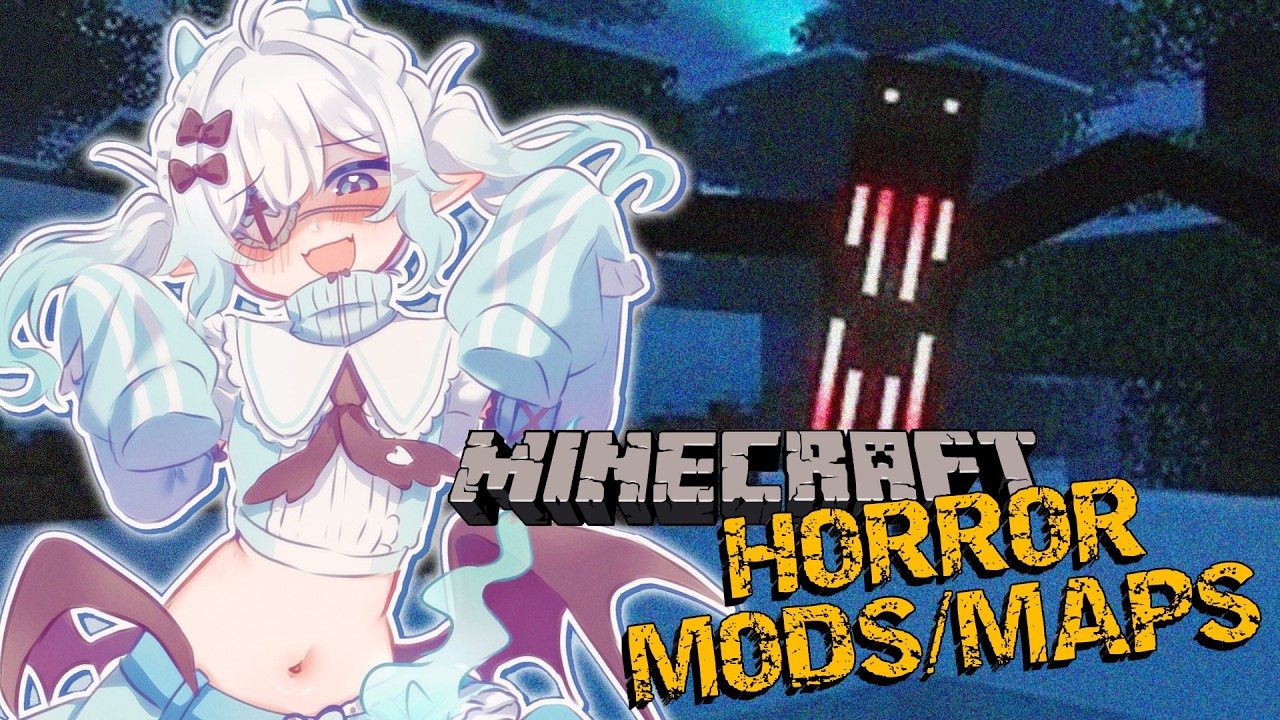 【TRYING MINECRAFT HORROR MODS/MAPS】I hope Herobrine doesn't get me【Maid Mint Fantôme】