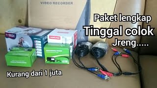 Unboxing CCTV 4 Channel 2 Kamera Tinggal Pasang full HD Komplit  Colok Saja.vlog 68